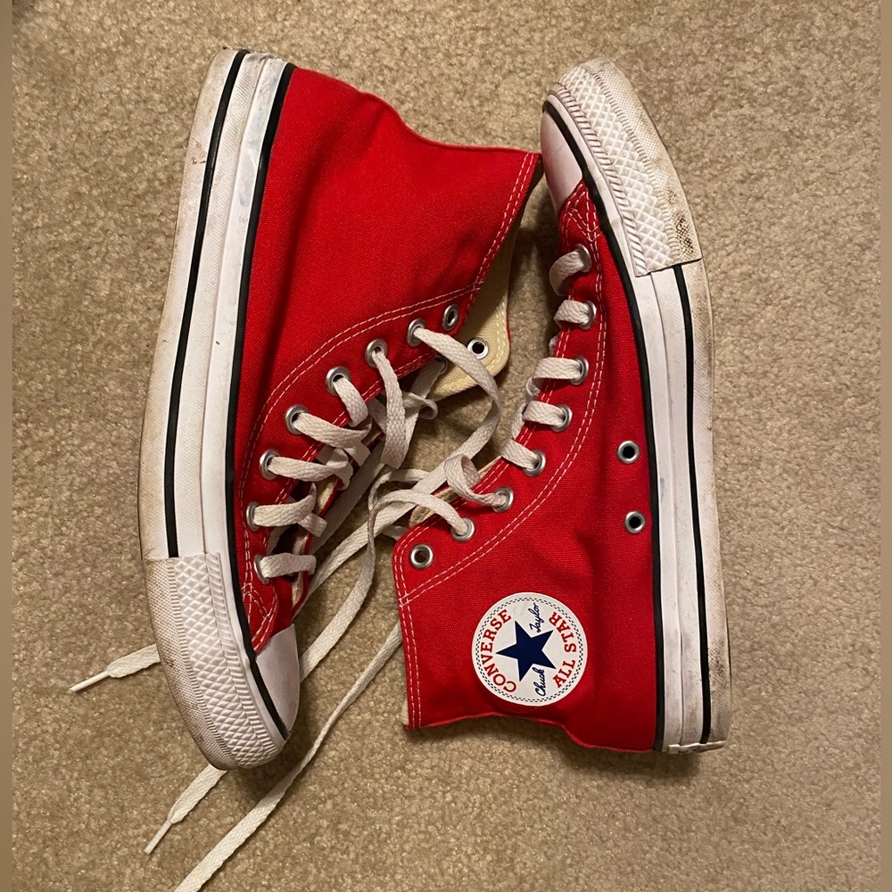 Converse Red High-Top Sneakers